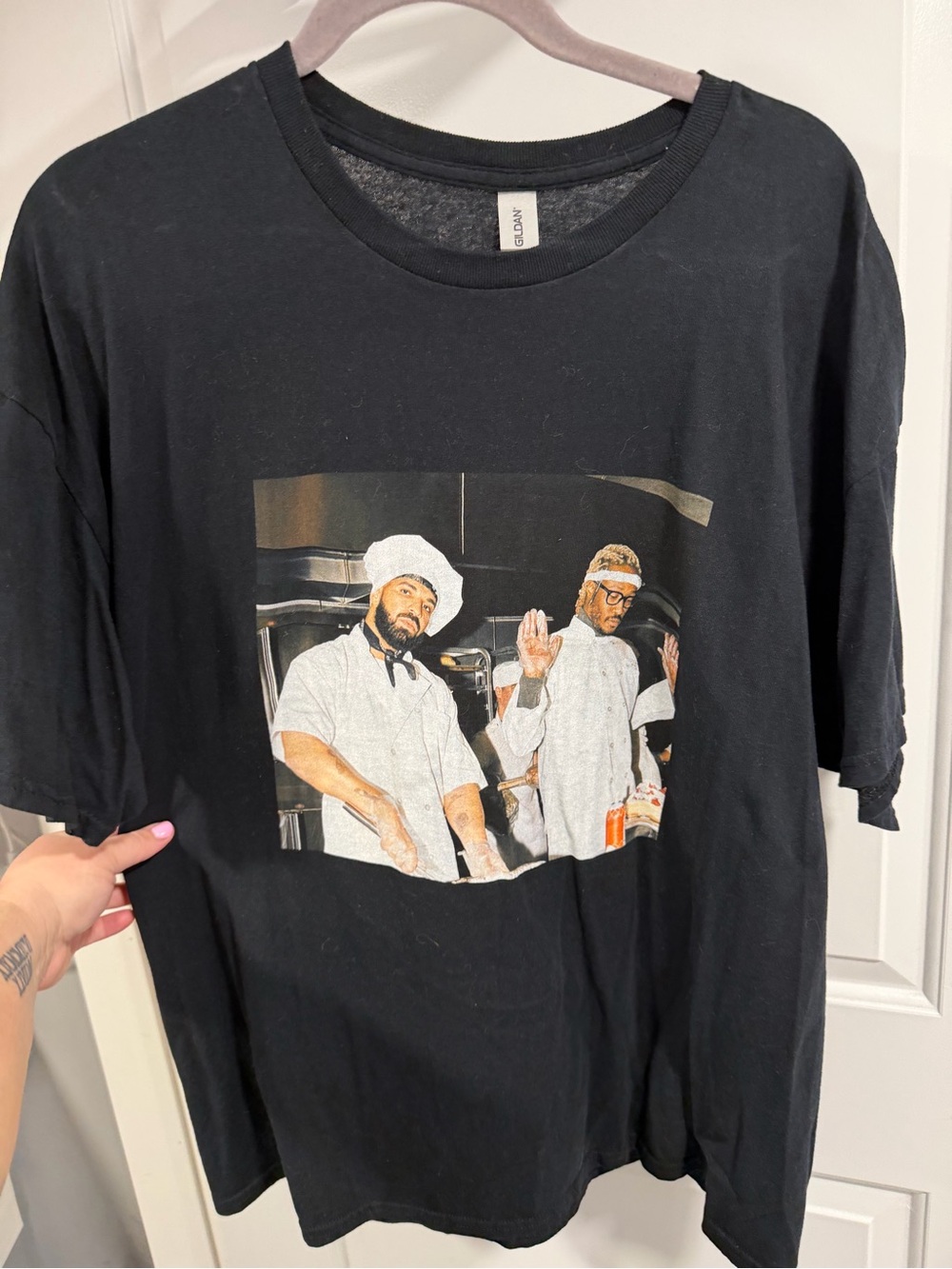 Gildan Black Men’s Short-Sleeve Tee with Front Photo Graphic